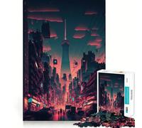 New York City Neon 1000 Piece Jigsaw Puzzles for Adults Jigsaw Brain Workout Toy Bonding Time Art Assembly Stylish Gift (38x26cm)