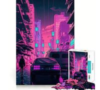 New York City Neon Hard Jigsaw Puzzle for Adults 1000 Pieces Logic Train Toy Peaceful Time Smooth Cut Premium Gift (50x75cm)