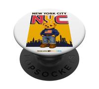 New York City NY Teddy Bear - Urban Bear with American Style PopSockets Adhesive PopGrip