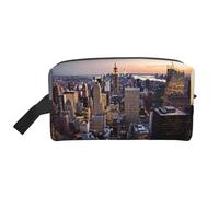 New York City Portable Large-Capacity Travel Toiletry Bag (Print Models) Waterproof Makeup Storage Bag for Men and Women for Business Trips, Fitness, Bathroom, Daily Storage