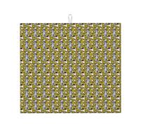 New York City Print Absorbent Dish Drying Mat for Kitchen Countertop Pad Non-Slip Foldable Reusable