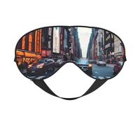 New York City Print Breathable Full-Cover Eye Mask Stylish Adjustable Nap Night Restful Environment