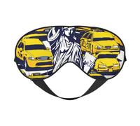 New York City Print Double-Sided Eye Mask,Soft Eye Shade Cover for Travel,Night Sleeping Mask for Men Women