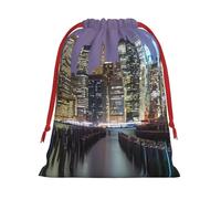 New York City Print Drawstring Bag wrap, String Pouches, Premium Packaging Bags for Business & Events S