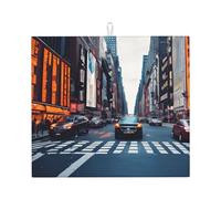 New York City Print Drying Mat Absorbent Kitchen Counter Heat Resistant Reusable Quick Dry Utensil Pad
