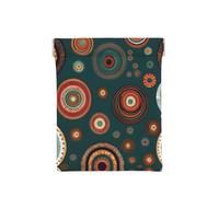 New York City Print Leather Coin Purse, Small Change Pouch Wallet,Squeeze Coin Purse Pouch For Men Women, Ethnic Circles Floral Pattern, One Size, Fashion