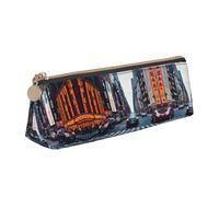 New York City Print PVC Coin Purse Money Bag Makeup Case Pencil Pouch Zipper stationery case Women Men, White, One Size, Simple