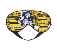 New York City Print Sleep Mask Silk-Like Eye Mask Sleeping Eye Mask for Women Men for Travel Sleep Relaxation