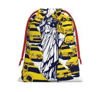 New York City print Super soft velvet drawstring storage bag, fit for Halloween promotion multifunctional bag