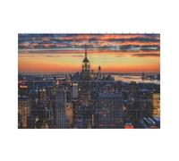 New York City Printed Jigsaw Puzzle 14.4x9.8 CM, Rectangular Puzzle Challenging Game for Adults Gifts, Family Fun Decorative Wall Decor