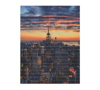 New York City Printed Jigsaw Puzzle 16.7x22.3 CM, Rectangular Puzzle Challenging Game for Adults Gifts, Family Fun Decorative Wall Decor