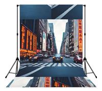 New York City Printed Photography Backdrop, Wrinkle Resistant Polyester Cloth, Portrait Studio Video Drapes