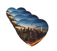 New York City Scenery Car Air Freshener Cards for Women Men 4 Pack Cute Car Accessories Long Lasting Scent Car Diffuser Hanging Auto Aromatherapy Tablets Car Fresheners Gifts