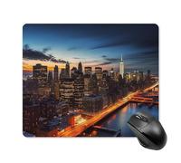 New York City Scenery Square Mouse Pad Portable Computer Mousepad with Non-Slip Rubber Base 18 * 22cm Ultra-Thin Gaming Mouse Mat for Computer Laptop Office Desk Accessories
