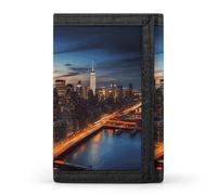 New York City Scenery Wallet,Credit Card Holder,Three-fold Wallet for Passport Covers, Purse Passport Bag for Men Women