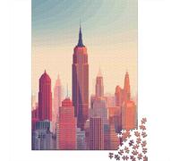 New York City Skyline at Sunset, 1000 Piece Paper Jigsaw, 52x38cm/1000pcs | For relaxed days after Christmas, this adult jigsaw puzzle with 1000 pieces fits long December evenings.