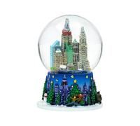 New York City Skyline Christmas Snow Globe and Rockefeller Center NYC Snow Globes