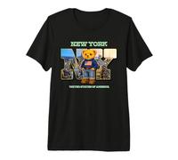 New York City Skyline & Cute Teddy Bear with NYC Graphic Premium T-Shirt