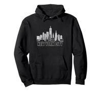 New York City Skyline Heartbeat Statue Of Liberty NY Lover Pullover Hoodie