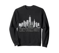 New York City Skyline Heartbeat Statue Of Liberty NY Lover Sweatshirt