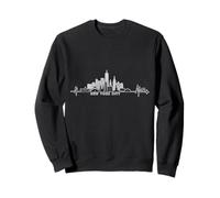 New York City Skyline Heartbeat Statue Of Liberty NY Lover Sweatshirt
