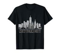 New York City Skyline Heartbeat Statue Of Liberty NY Lover T-Shirt