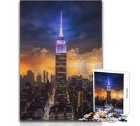 New York City Skyline Jigsaw Puzzles 1000 Pieces Cognitive Development Fun Game Special Thoughtful Celebration Present Size 50x75cm