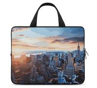 New York City Skyline Laptop Sleeve Ultra-Thin, Waterproof 17inch Laptop Bags, Portable Protective Computer Bag with Hand Strap