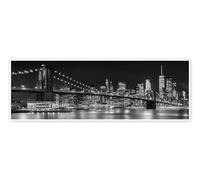 New York City Skyline Poster by Melanie Viola 60 x 20 cm Black and white Wall art Wall decor