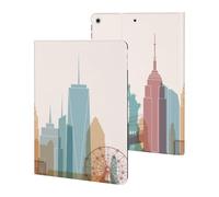 New York City Skyline Silhouette Fashion TPU Case Leather Cover Auto Sleep Wake Cover Compatible with ipad 2019/2020/2021(10.2in)