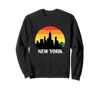 New York City Skyline Silhouette - Rainbow Sweatshirt