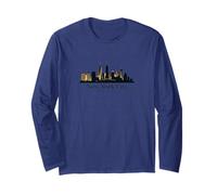 New York City Skyline T-Shirt - Elegant Cityscape Design Tee Long Sleeve T-Shirt