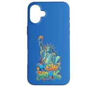 New York City Statue of Liberty Graffiti Urban Art Tourist Case for iPhone 16 Plus