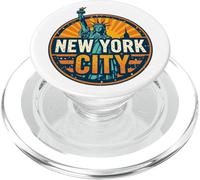 New York City Statue of Liberty Orange Logo PopSockets PopGrip for MagSafe