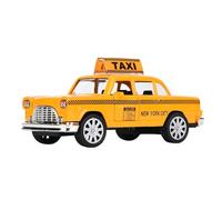 New York City Taxi Cab Toy Taxi Car Toy, NYC Taxi in Yellow with Pullback Action 1:32 Scale New York City Taxi Toy Car for Gift Decor Collection, Yellow Cab Diecast Model Toy Car