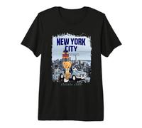 New York City Teddy Bear Stories Illustration Graphic Design Premium T-Shirt