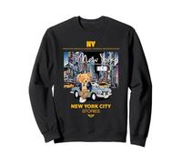 New York City Teddy Bear Stories Illustration Graphic Design Sweatshirt