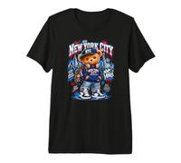 New York City Teddy Bear Urban Street Style Travel Art Premium T-Shirt