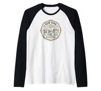 New York City The City that Never Sleeps The Big Apple Raglan Baseball Tee