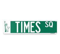 New York City Theme Street Sign 16" x 4" Tin Wall Decor Big Apple Garage Home Bar Decoration (TimesSqStreet)