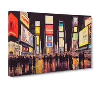 New York City Times Square Vol.1 Canvas Print | Gallery Wrapped 30mm Frame Wall Art | 30x20 inches | Ready to Hang | Contemporary Cityscape Picture | Living Room Bedroom Lounge Office