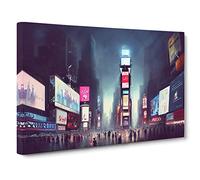New York City Times Square Vol.6 Canvas Print | Gallery Wrapped 30mm Frame Wall Art | 30x20 inches | Ready to Hang | Contemporary Cityscape Picture | Living Room Bedroom Lounge Office