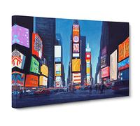 New York City Times Square Vol.7 Canvas Print | Gallery Wrapped 30mm Frame Wall Art | 30x20 inches | Ready to Hang | Contemporary Cityscape Picture | Living Room Bedroom Lounge Office