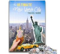 New York City Travel Guide Jigsaws Puzzles 1000 Pieces for Adults Gifts,Family Game Stress Reliever Difficult Challenge Great Gifts And Toys (38x52cm)