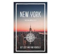 New York City US Big Apple Themed Jigsaw Puzzle for Adults, 1000 PCS