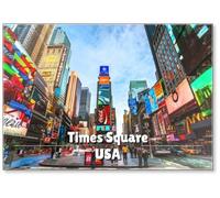 NEW YORK CITY, USA - : Times Square,is A Busy Tourist Intersection of Neon Art and Commerce and Is An Iconic Street of New York City and America., Fridge Magnet