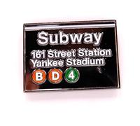 New York City Yankee Stadium Subway Stop Officially Licensed Carded Collectable Enamel Pin for Backpack, Hat, Bags, Jacket Coat, Lapel, Token Subway History Train Commute MetroCard NYC