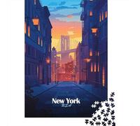 New York Cityscape 1000 Piece Jigsaw, Festive Gift, 70x50cm/1000pcs | For relaxed after-work puzzle time: Adult jigsaw puzzle with 1000 pieces fits a regular jigsaw hobby.