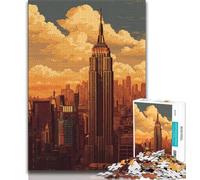 New York Cityscape 1000 Piece Jigsaw Puzzles for Teenagers,Family Game Stress Reliever Difficult Challenge Artists Collection,Fine Art 38x26cm