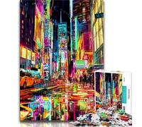 New York Cityscape 1000 Piece Jigsaw Puzzles,Help The Brain Exercise Addictive Toys to Cultivate Patience Unique Challenge Game (38x26cm)